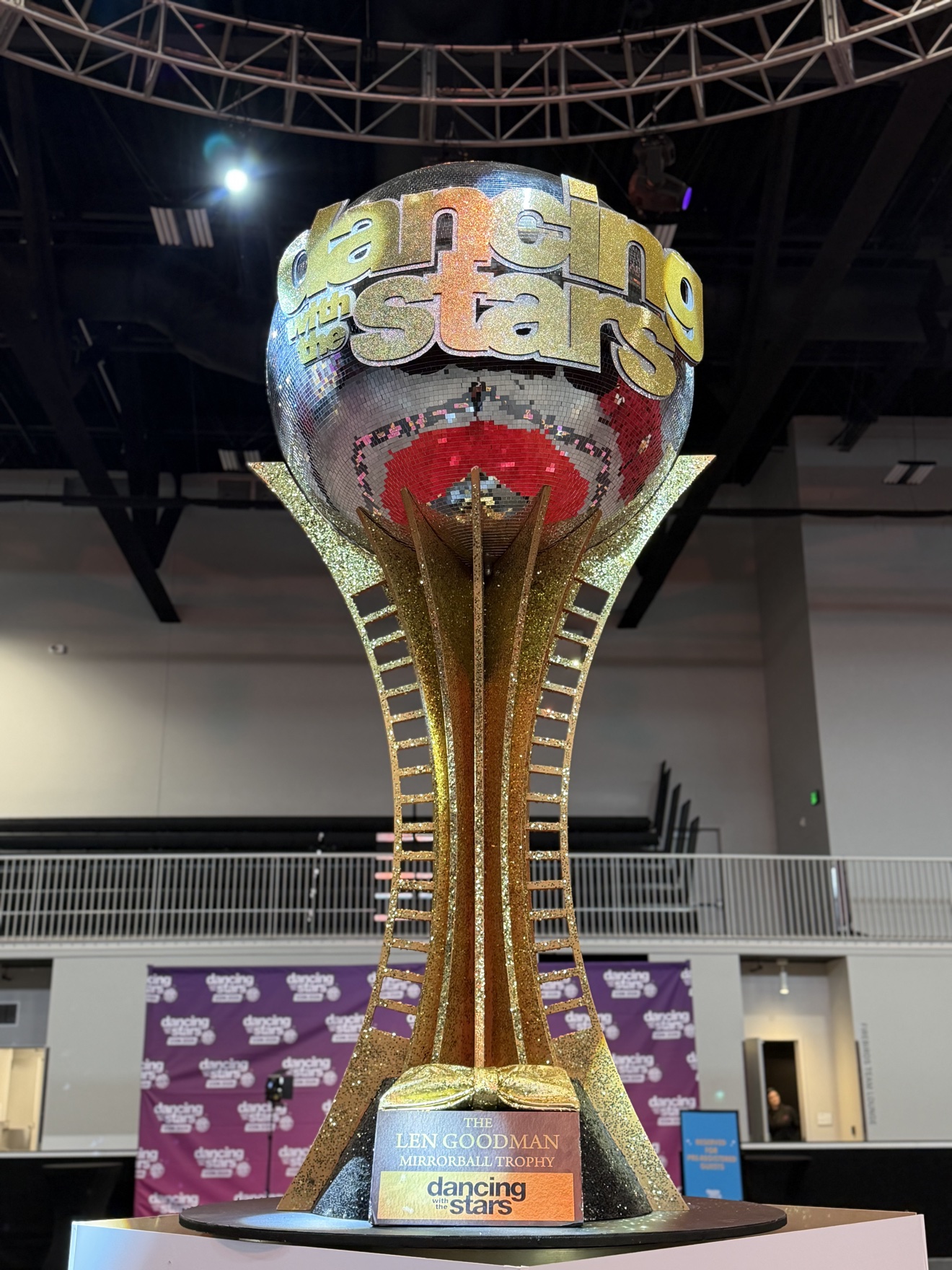 Dancing with the Stars mirrorball trophy on display